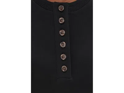 Varley Marla Button Placket Tank Top In Black