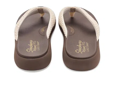Skechers Relaxed Fit Asana Luxe Hidden Valley 2 Flip Flop In White