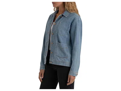 Kut From The Kloth Loretta-long Sleeve Button Front Jacket In Blue