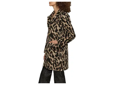 Sanctuary Downtown Button Front Jacket In Leopard Mirage In Black