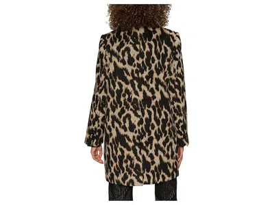 Sanctuary Downtown Button Front Jacket In Leopard Mirage In Black