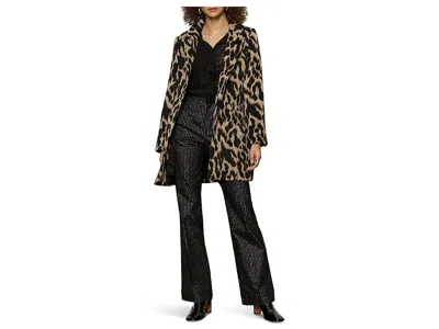 Sanctuary Downtown Button Front Jacket In Leopard Mirage In Black