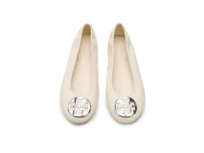 Tory Burch Leather Ballet Flats With Toe Embellishment In Multi