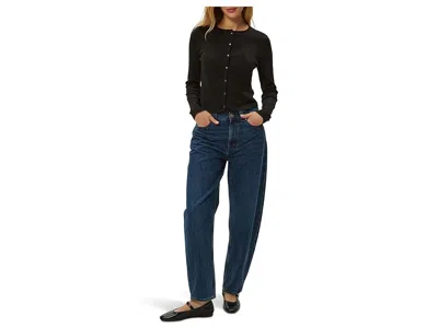 Michael Stars Trixie Cotton Snap-up Cardigan In Black