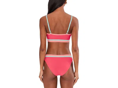 Beach Riot Val Colorblock Bikini Top In Pink