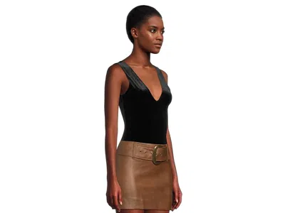 Commando Velvet Deep-v Bodysuit In Black