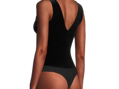 Commando Velvet Deep-v Bodysuit In Black