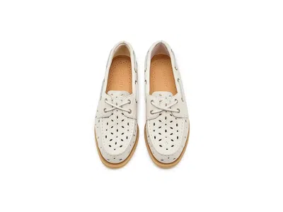 Sperry A/o Embossed Perf In White