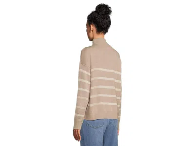Splendid Georgie Stripe 1/4 Zip Sweater In Multi