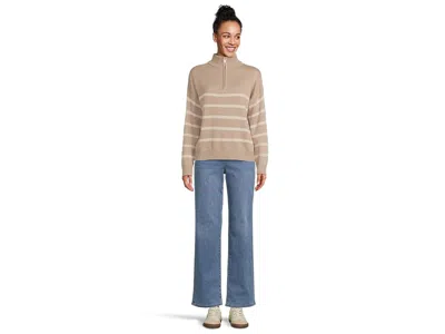 Splendid Georgie Stripe 1/4 Zip Sweater In Multi