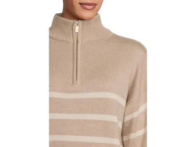 Splendid Georgie Stripe 1/4 Zip Sweater In Multi