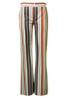 Chloé Striped Cotton-blend Twill Wide-leg Trousers