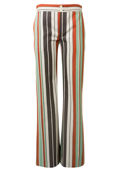 Shop Chloé Multicolour Striped Cotton Pants