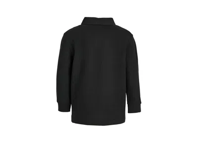 Lacoste Solid Long Sleeve Polo In Black
