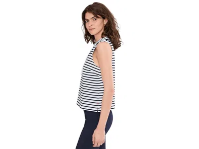 Lilla P Sleeveless Collared Top In Multi