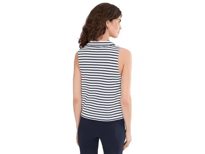 Lilla P Sleeveless Collared Top In Multi