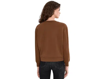 Allsaints Cotton Luck Embellished Pippa Sweatshirt In Brown