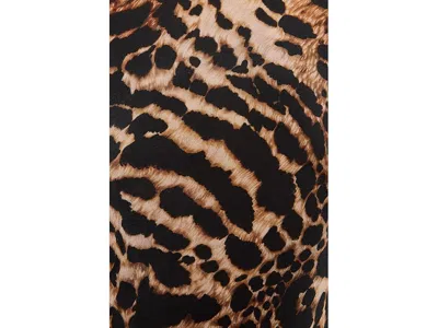 Allsaints Womens Katlyn Leopard-print Long-sleeve Stretch-jersey Top Pardus Honey B In Animal Print