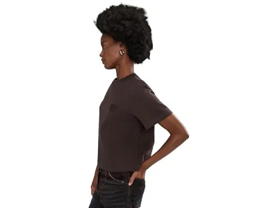 Allsaints Womens Bottle Brown Lover Lisa Embroidered Cotton-jersey T-shirt