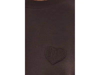 Allsaints Womens Bottle Brown Lover Lisa Embroidered Cotton-jersey T-shirt