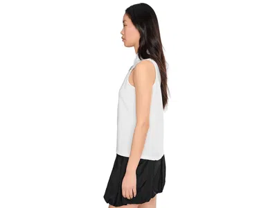 Jamie Sadock Ottoman Solid Mock Turtle Sleeveless In White