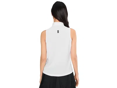 Jamie Sadock Ottoman Solid Mock Turtle Sleeveless In White