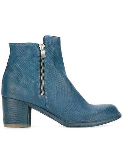 Shop Officine Creative Varda Ankle Boots In Blue