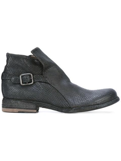 Shop Officine Creative Legrand Zip Ankle Boots In Black