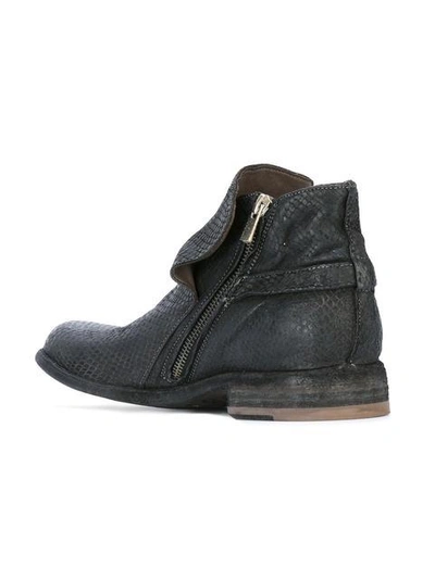 Shop Officine Creative Legrand Zip Ankle Boots In Black