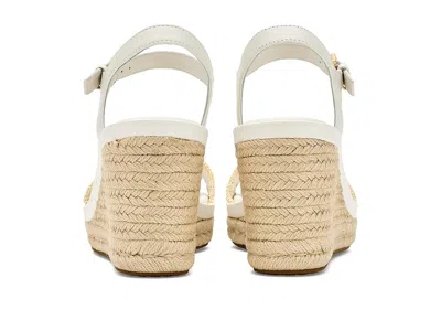 Cole Haan Cloudfeel Asbury Espadrille Wedge Sandals In White