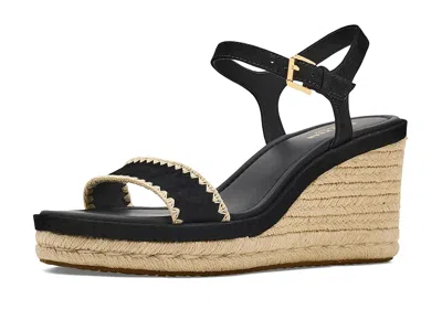 Cole Haan Cloudfeel Asbury Espadrille Wedge Sandals In Black