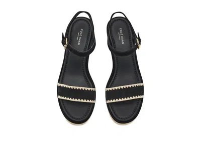 Cole Haan Cloudfeel Asbury Espadrille Wedge Sandals In Black