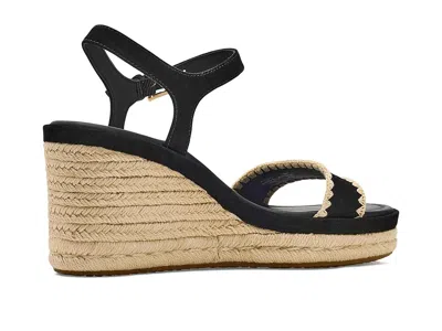 Cole Haan Cloudfeel Asbury Espadrille Wedge Sandals In Black