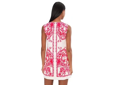 Lilly Pulitzer Sadie Sleeveless Shift Romper In Coconut Spicy Socialite Engineered Romper In White