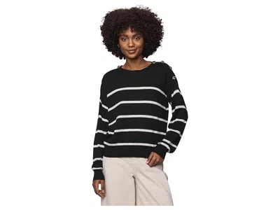 Splendid Stephanie Stripe Sweater In Black