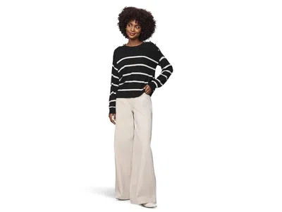 Splendid Stephanie Stripe Sweater In Black