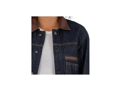 Kut From The Kloth Ella Button Front Jacket Contrast In Blue