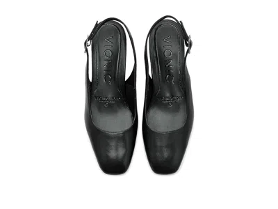 Vionic Reyes Block Heel Slingback Pump In Black