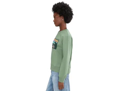 L.l.bean Essential Logo Crew Sweatshirt In Green