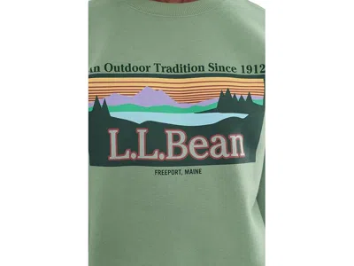 L.l.bean Essential Logo Crew Sweatshirt In Green