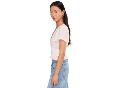 Paige Rive Smocked Top In White