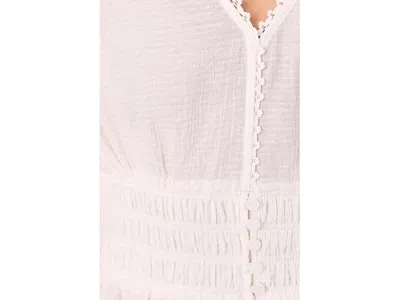 Paige Rive Smocked Top In White