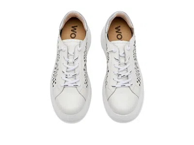 Wonders Perforated Leather Sneaker In White