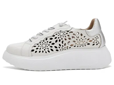 Wonders Perforated Leather Sneaker In White