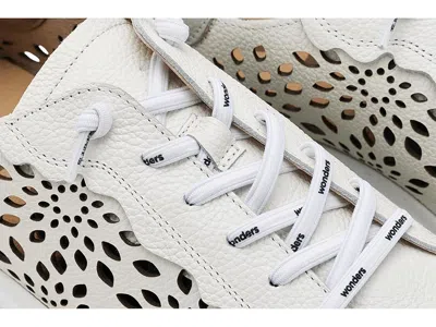 Wonders Perforated Leather Sneaker In White