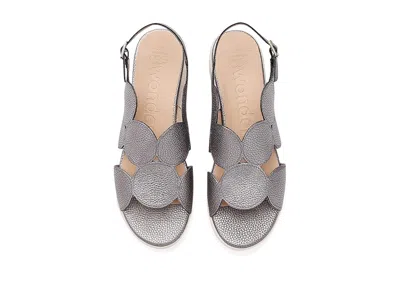 Wonders Platform Sandal In Silver