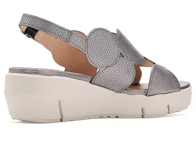 Wonders Platform Sandal In Silver