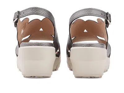 Wonders Platform Sandal In Silver