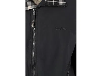 L.l.bean Warm-up Jacket Flannel Lined Regular In Black
