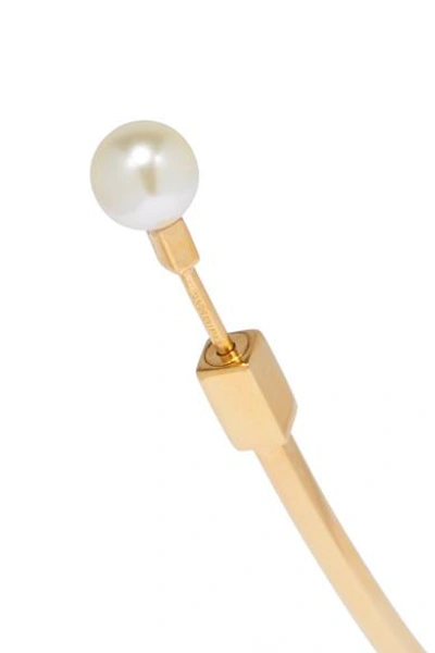 Shop Chloé Darcey Gold-tone Swarovski Pearl Earring